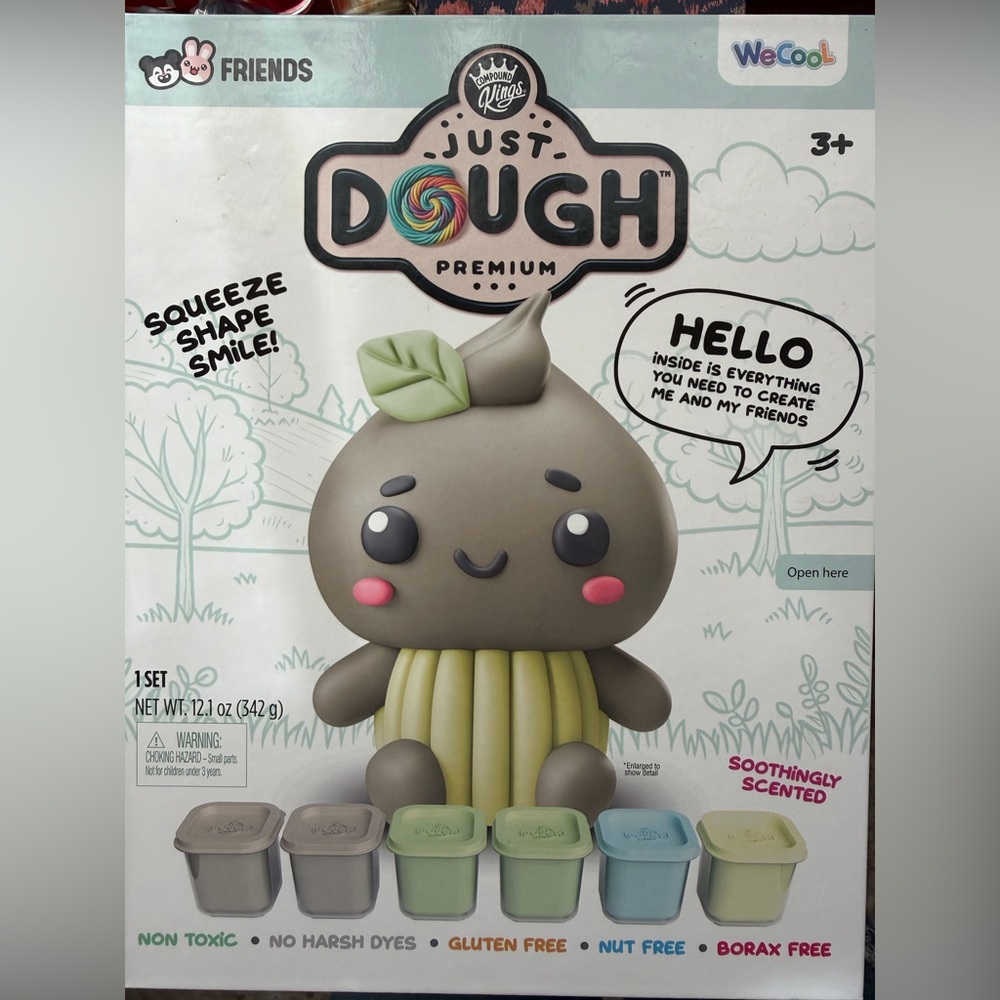 Premium Kids Toy Squeeze Dough Set - Gray & Green